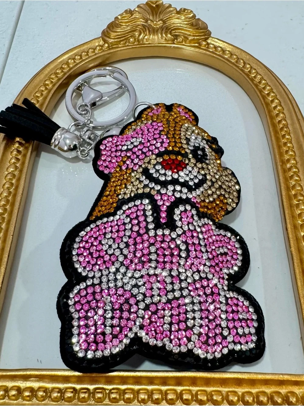 New Crystal Chipmunk Keychain Bag Charm